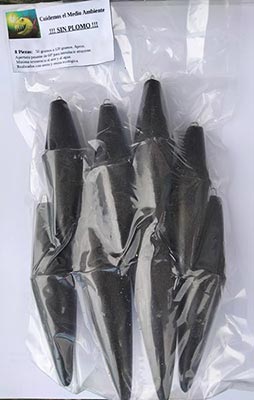 Plomos ecológicos para la pesca. Sin Plomo.